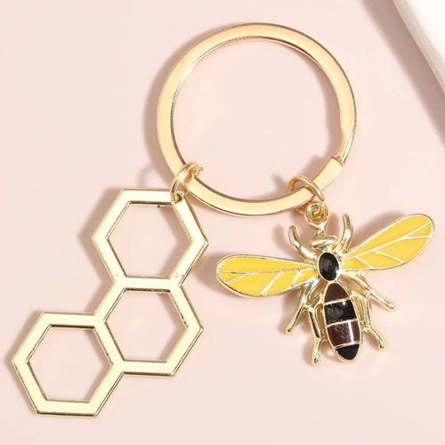 Porte-Clés Équation En Accent D'abeille Mignon Pour Hommes Et Femmes,Porte-Clés Fleur De Coeur,Porte-Clés De Jardin,Cadeau Souvenir Équivalent,Accessoire De Sac À Main,Bijoux - Type E4844