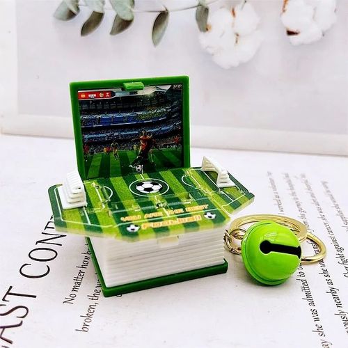 Porte-Clés De Livre Pop-Up Créatif En 3d,Pendentif De Puzzle Spatial,Soleil,Tridimensionnel - Type Football World Cup-G