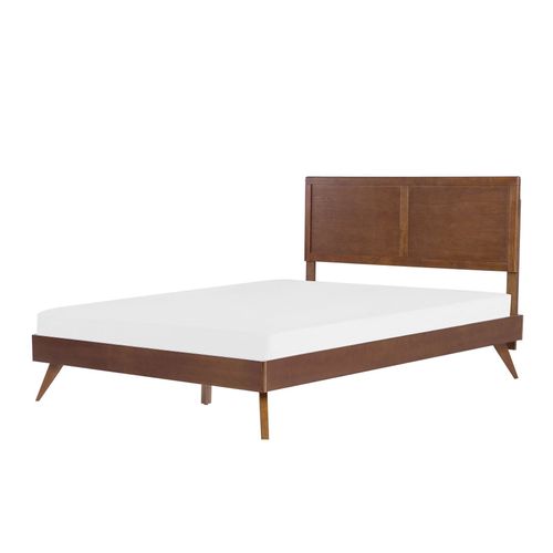 Lit Double 180 X 200 Cm Bois Foncé Istres