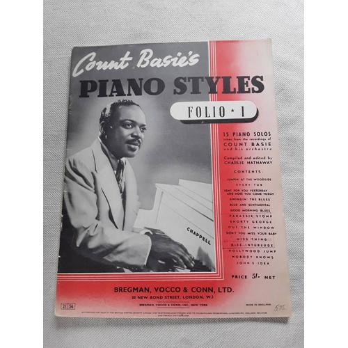 Count Basie's Piano Styles Folio 1