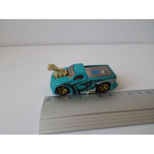 Dragster Modele Bleu Ford Pick Up Moteur Dore Exterieur-Hot Wheels