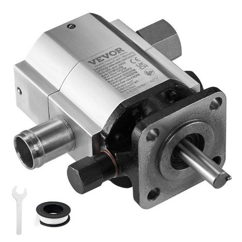 Pompe Hydraulique-VEVOR-Aluminium-13GPM-2 Etages-3000 PSI-Valve Entrée 1'', Sortie NPT 1/2'' 3600 tr/min-Petit Moteur