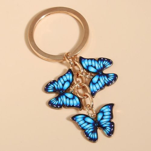 Porte-Clés Papillon Coloré En Émail,Mignon,Animaux Volants,Pour Femmes,Filles,Accessoire De Sac À Main,Bijoux Faits À La Main - Type E3878