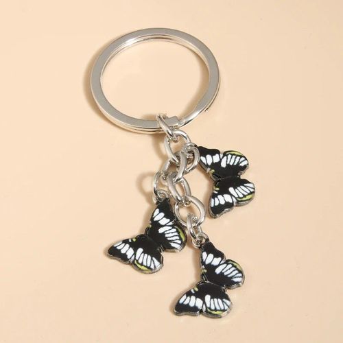 Porte-Clés Papillon Coloré En Émail,Mignon,Animaux Volants,Pour Femmes,Filles,Accessoire De Sac À Main,Bijoux Faits À La Main - Type E3892