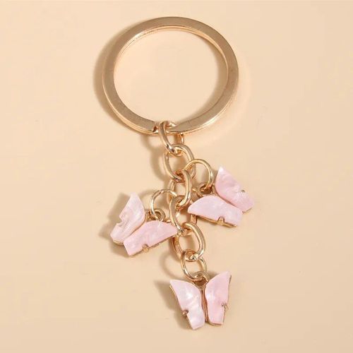 Porte-Clés Papillon Coloré En Émail,Mignon,Animaux Volants,Pour Femmes,Filles,Accessoire De Sac À Main,Bijoux Faits À La Main - Type E3875