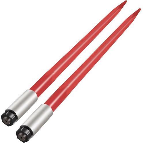 Lance à Foin-VEVOR-2PCS Lance à Balles-99 cm-Capacité 1360 kg-Écrou Hexagonal Manchon-Rouge-Seaux, Tracteurs, Chargeurs