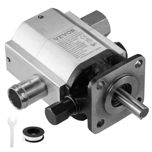 Pompe Hydraulique-VEVOR-Aluminium-16GPM-2 Etages-4000 PSI-Valve Entrée 1'', Sortie NPT 1/2'' 3600 tr/min-Petit Moteur