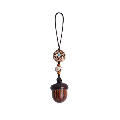 Boîte À Pendentif Vintage En Bois,Boîte À Pendentif En Bois,Collier Long,Porte-Clés,Style Chinois,Pour Couple,Cadeaux De Bijoux À La Mode - Type 1 Key Chain