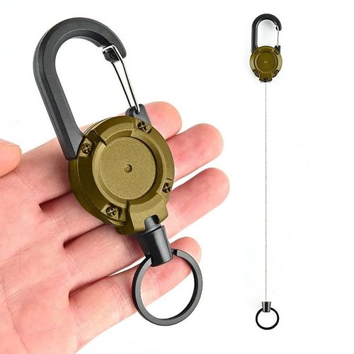 Porte-Clés Artificiel Astique En Métal Antivol,Facile À Tirer,Rétractable,Sportif,Anti-Perte,Yoyo,Passe De Ski,Carte D'identité,1 Pièce - Type K