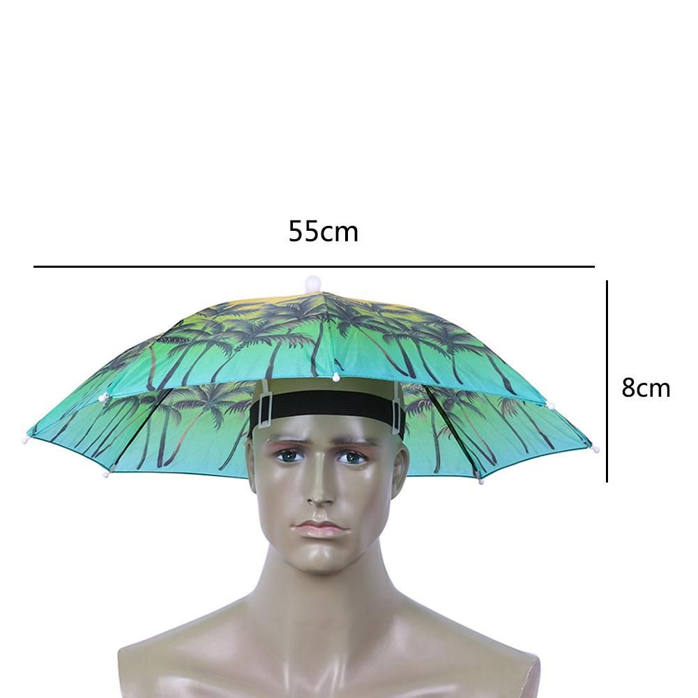 Head Parapluie Bouchons Anti-Pluie Pêche Anti-Chapeau Soleil Enfants Adultes Unisexe Portable 