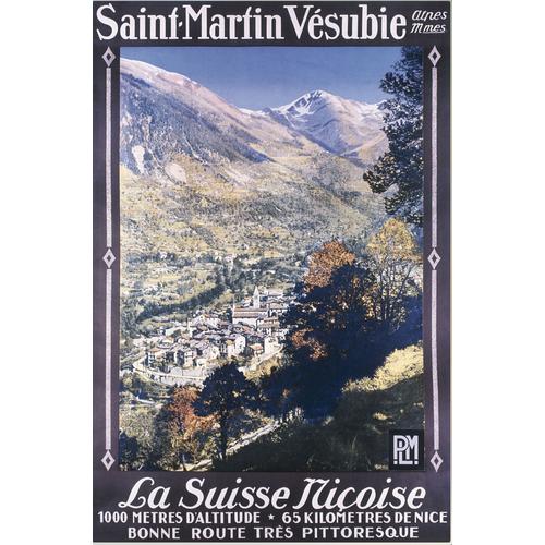 Affiche Saint Martin Vesubie Format 60x80 Cm