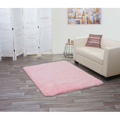 Tapis Hwc-F69, Shaggy, Tapis De Course À Poils Longs, Tissu/Textile Doux Et Moelleux 160x120cm   Rose