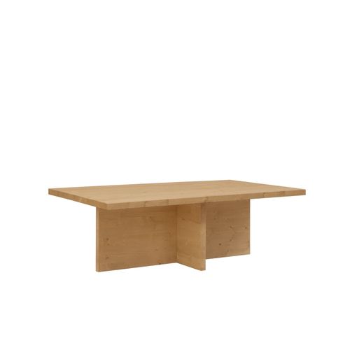 Table Basse En Bois De Sapin Marron Clair 120x40cm