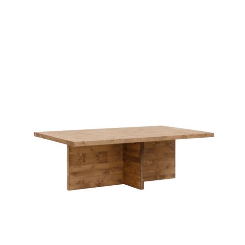 Table Basse En Bois De Sapin Vieilli 120x40cm