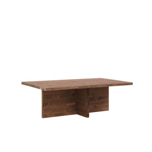 Table Basse En Bois De Sapin Marron Foncé 120x40cm