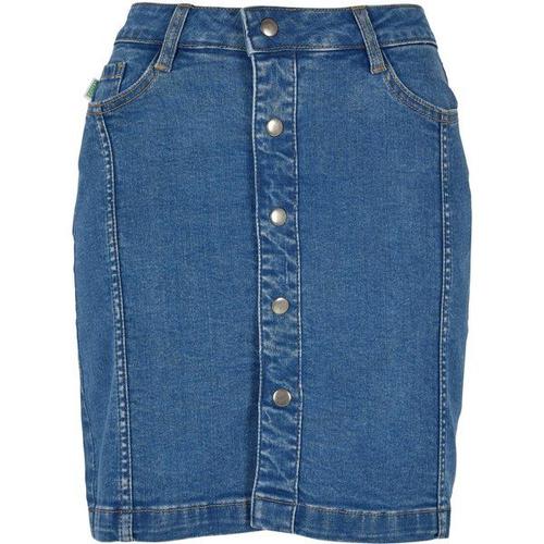 Mini Jupe En Jean Bio Stretch Boutonnée Femme