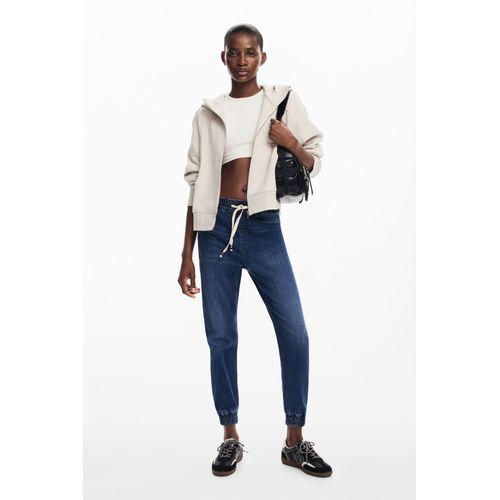Pantalon Jogger En Tissu Denim