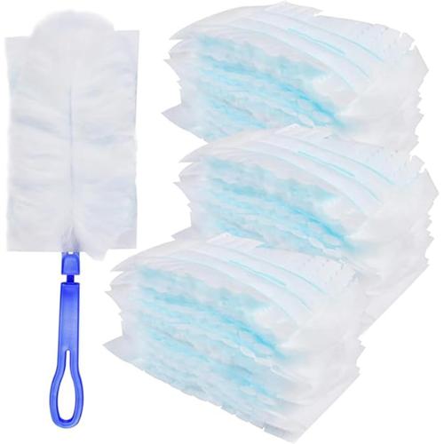 Blau Duster Kit de Dépoussiérage 30 Pcs, Recharges de Chiffon de Nettoyage,Aimant Naturel pour la PoussièRe et Les Particules Fines, Nettoie sans Rayer, Balai Toile D'Araigné