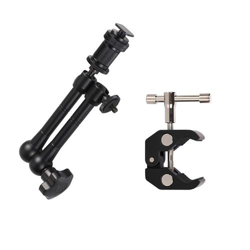 11in bras mag L Clamp - Bras magique de Super pince pour appareil Photo articulé, réglable,pour Canon, Nikon, Sony, support de moniteur Speedlight, Flash, Studio Photo