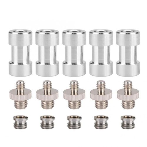 15pcs-set - Adaptateur fileté de convertisseur de vis de 1/4 pouces à 3/8 pouces mâle femelle, accessoire de Studio Photo pour Flash de support de lumière