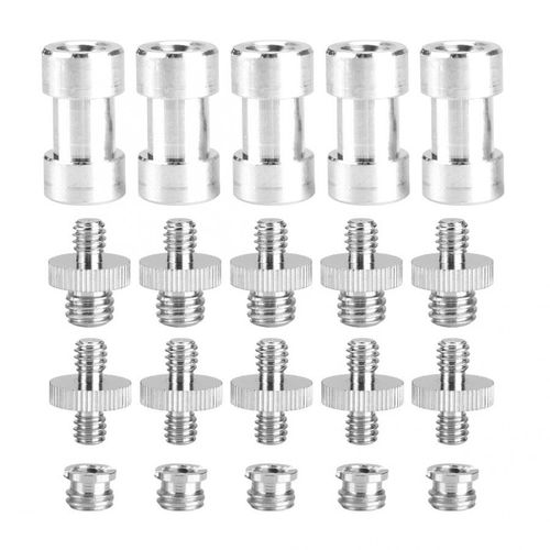 20pcs-set - Adaptateur fileté de convertisseur de vis de 1/4 pouces à 3/8 pouces mâle femelle, accessoire de Studio Photo pour Flash de support de lumière