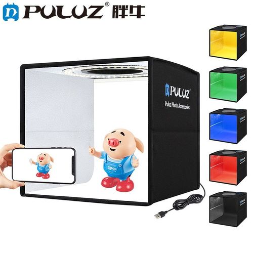 25cm - boîte à lumière de Studio Photo avec 12 couleurs de fond, boîte à lumière de photographie, boîte à lumière annulaire de tente