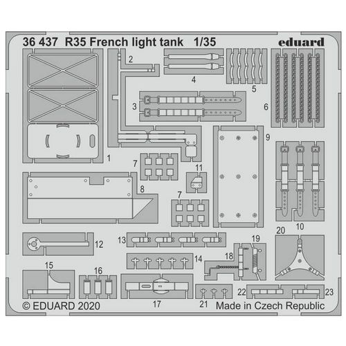 Pièces En Photodécoupe : Char Léger Français R35-Eduard