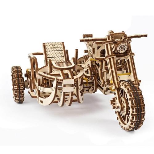 Maquette En Bois : Moto Scrambler Ugr-10 Avec Side-Car-Ugears