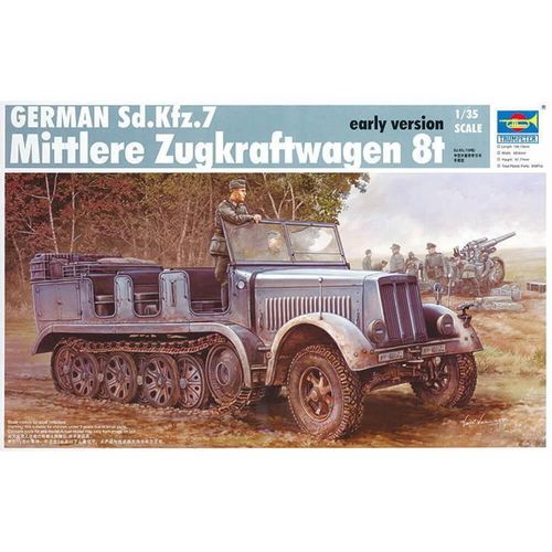 Maquette Véhicule Militaire : Sd.Kfz.7 Mittlere Zugkraftwagen 8t Version Antérieure-Trumpeter