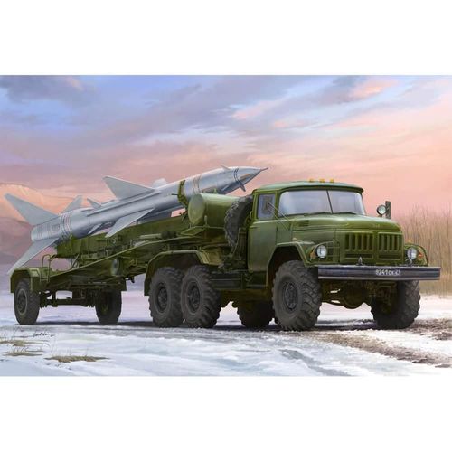 Maquette Véhicule Militaire : Camion Russe Zil-131v Remorqué Pr-11 Sa-2-Trumpeter