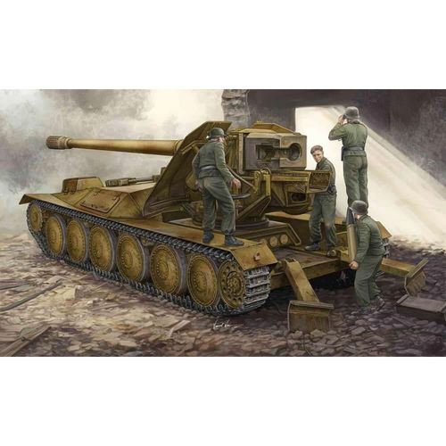 Maquette Char : 12,8cm Pak 44 Waffenträger Krupp 1-Trumpeter