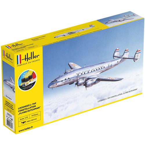 Maquette Avion : Starter Kit : Lockheed L-749 Constellation Fliying Dutchman-Heller