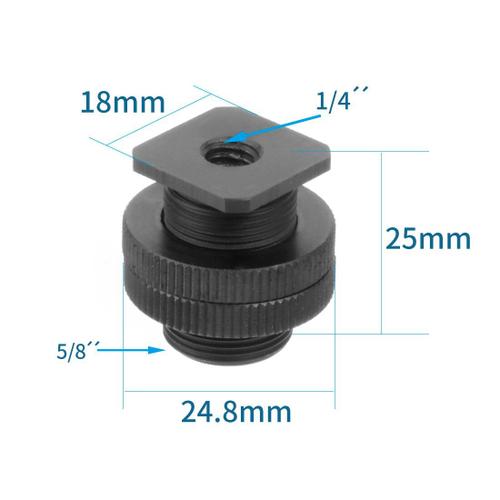 5 août au 1 avril pour Mic - Adaptateur de vis pour GoPro,Double écrou, support de trépied pour Flash Hot Shoe, caméra d'action DSLR, Studio Photo