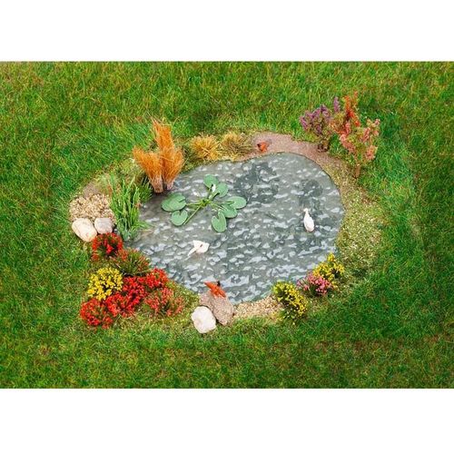 Modélisme Ho : Jardin D'agrément Avec Étang-Faller