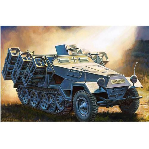 Maquette Véhicule Militaire : Sd Kfz 251/1 Stuka Fuss-Zvezda