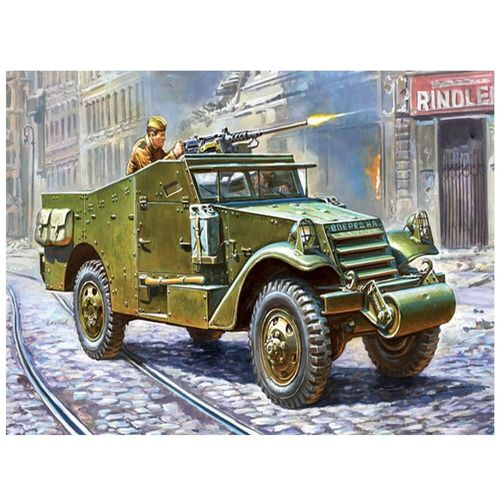 Maquette Véhicule Militaire : M-3 Scout Car-Zvezda