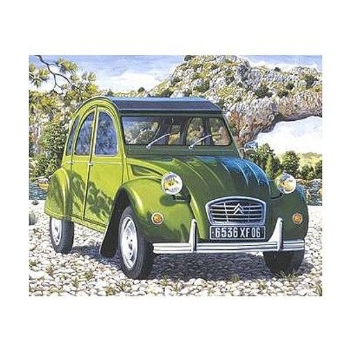 Maquette Voiture : Citroën 2 Cv Verte-Heller
