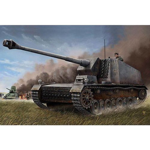 Maquette Char : Canon Anti-Char Automoteur 12.8 Cm L/61 Sturer Emil-Trumpeter