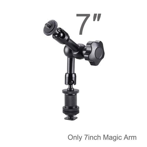 7 pouces Arm - Bras magique en métal Super pince crabe, bras de maintien articulé pour écran LCD Flash, lampe vidéo SLR DSLR, accessoire d'appareil photo