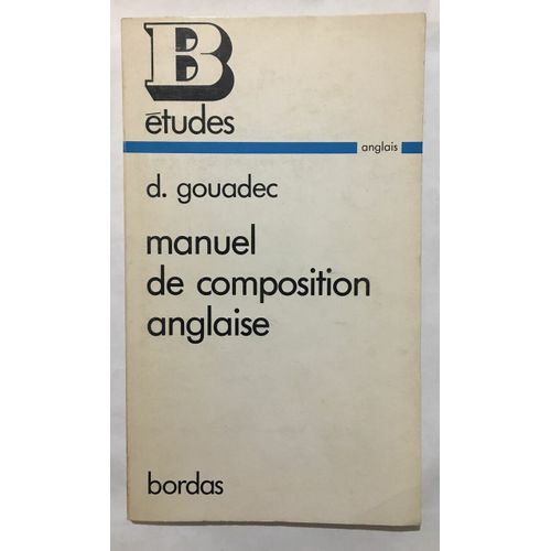 Manuel De Composition Anglaise