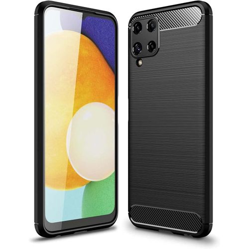Coque Brossée Noire Samsung Galaxy A22 4g Carbon Fiber Antichoc - Accessoires Pochette Case Samsung Galaxy A22 4g