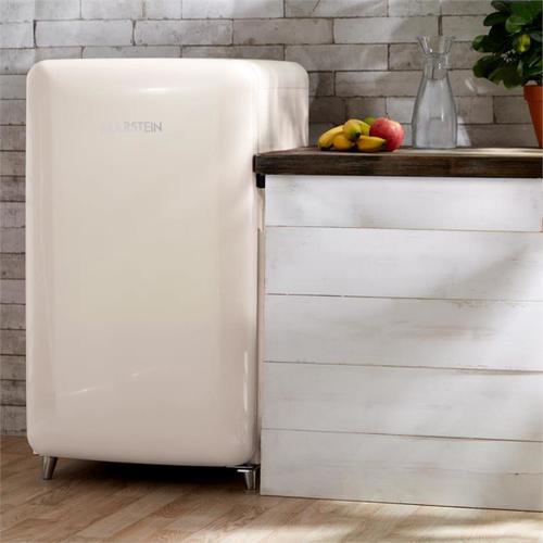 Réfrigérateur & congélateur - Klarstein PopArt Cream - Style rétro - 108 litres - Blanc creme