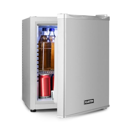 Klarstein Happy hour 25 mini bar 25 l - 5-15°c - silencieux 0 db éclairage led - argent