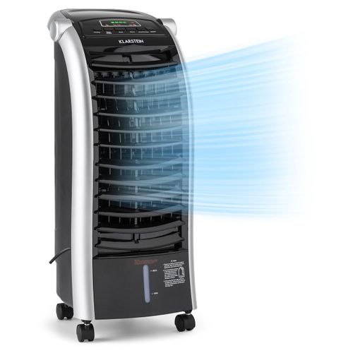 Rafraîchisseur d'air - Klarstein - Ventilateur humidificateur d'air - 6 L - 4 Vitesses - climatiseur mobile sans evacuation - Noir