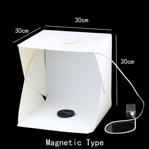 Moyenne 30 x 30 x 30c - Boîte de Studio Photo 40x40x40 cm, arrière-plan de photographie, boîte à lumière intégrée, petits objets, accessoires de Studio Photo