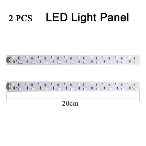 Seul panneau lumineux LED - Mini boîte à lumière pliable pour Studio Photo, 20x20cm, fond noir et blanc