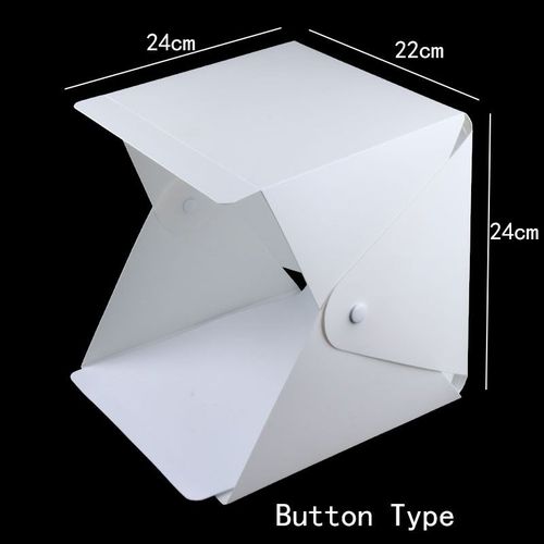 Petit type bouton - Boîte de Studio Photo 40x40x40 cm, arrière-plan de photographie, boîte à lumière intégrée, petits objets, accessoires de Studio Photo