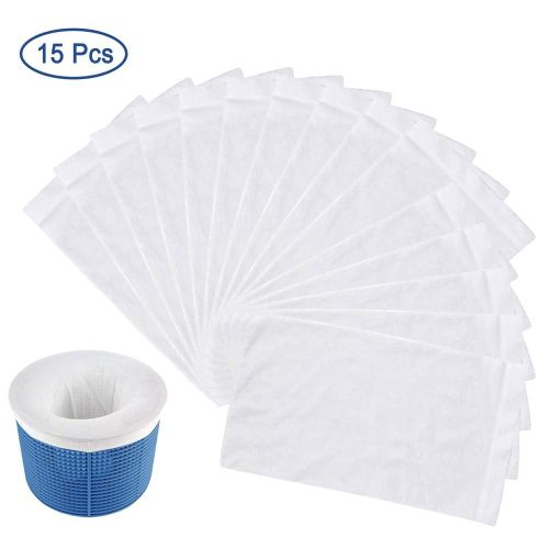 15pcs - Filtre de piscine de rangement, , chaussettes d'écumage, panier, manches, filet à mailles, fournitures de piscine
