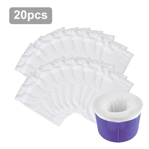20pcs - Filtre de piscine de rangement, , chaussettes d'écumage, panier, manches, filet à mailles, fournitures de piscine