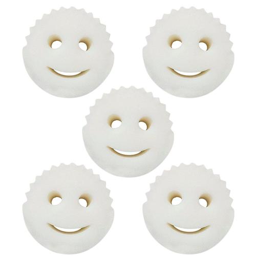 5PCS - Lot de 10 éponges pour absorber l'huile pour nettoyer la piscine,pièces de forme rondes avec la forme d'un visage souriant, idéales pour les baignoires et le Spa, récure les saletés, accessoire d'entretien,